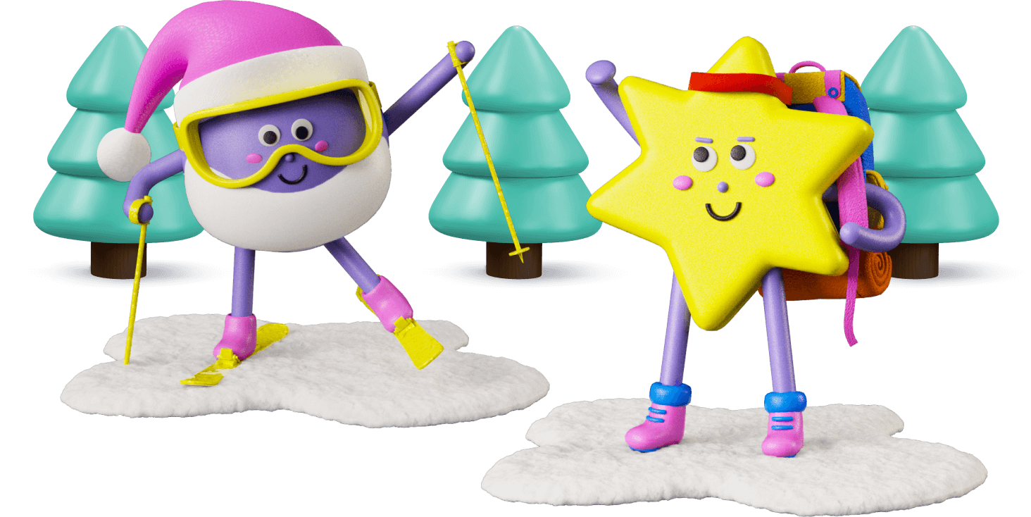 The Hobbyist Holistay and The Globetrotting Getaway characters.